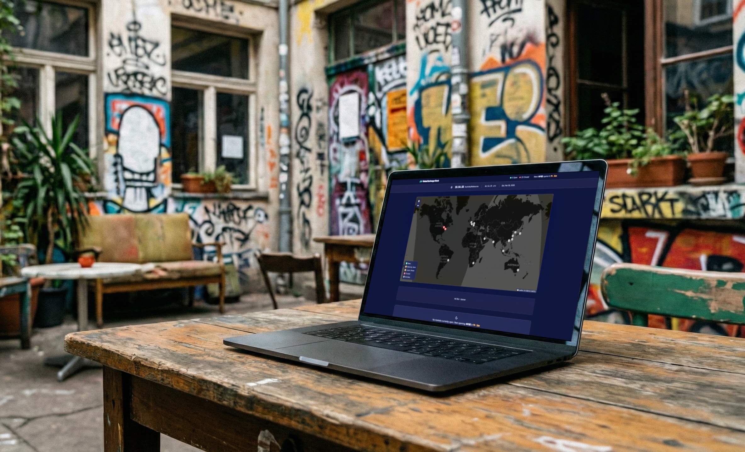 Global Exchange Clock — market session tracker